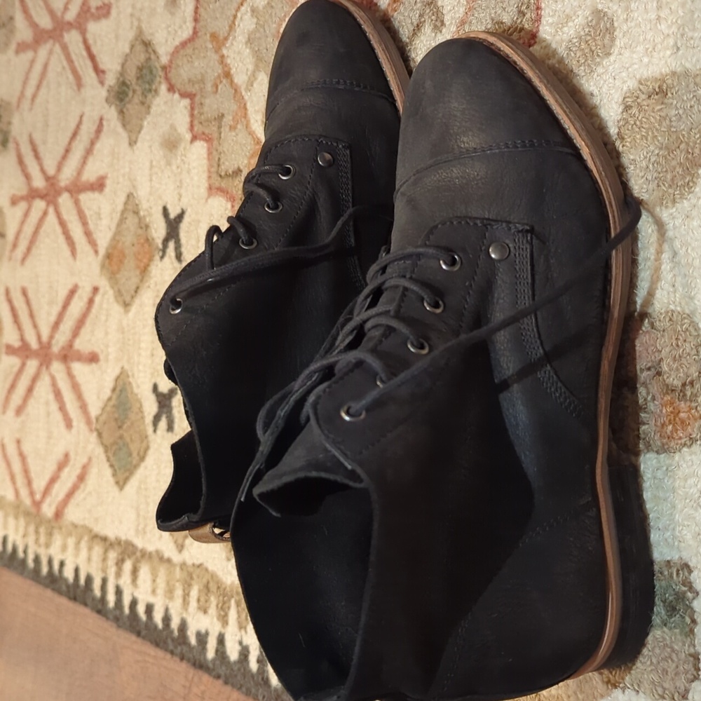 Black lace up boots
